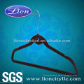 LEC-F5022 black velvet skirt hanger with tie bar mini hook